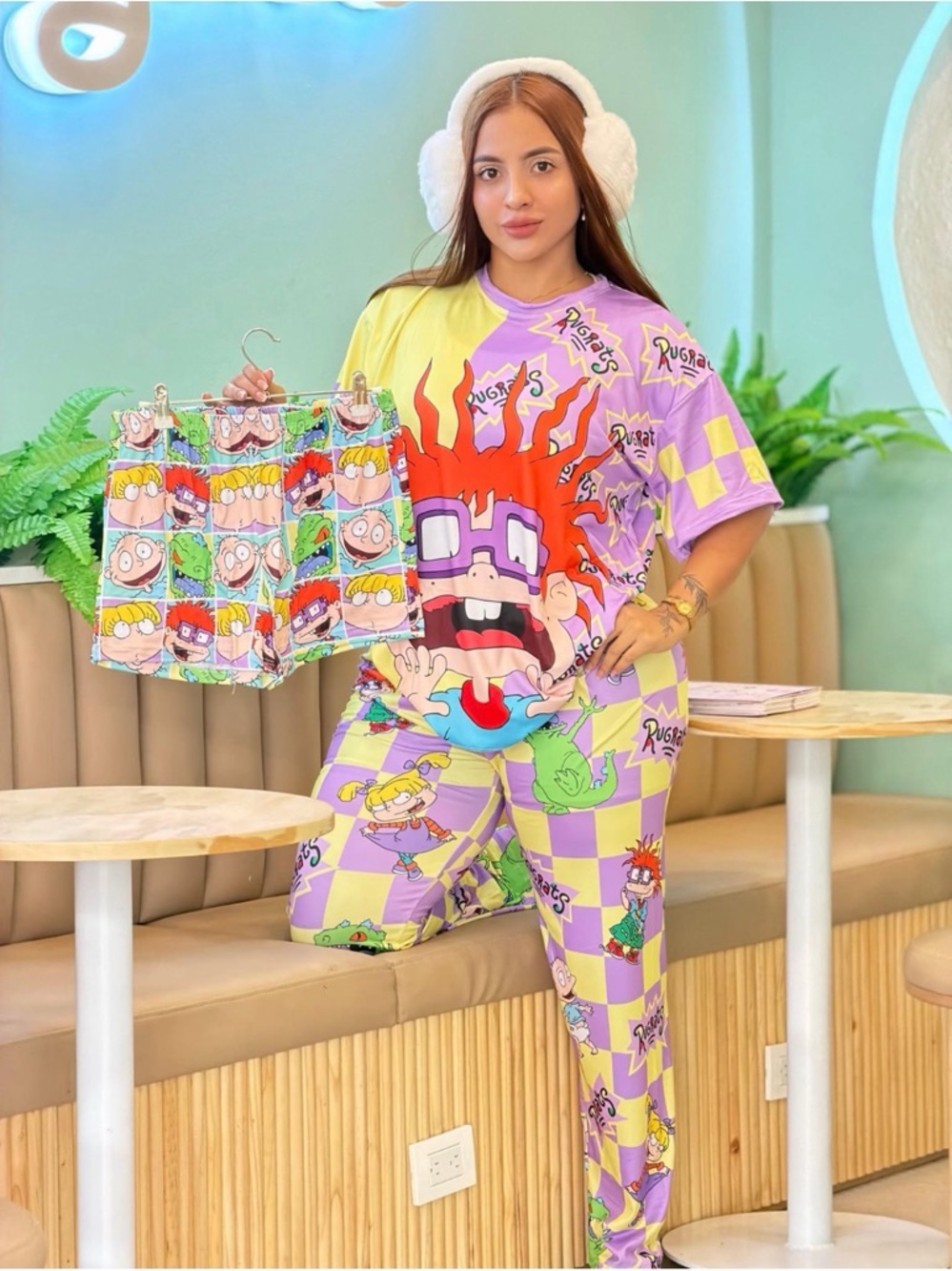 Rugrats Pajama Set for women 3 pieces. Fit size S-XL